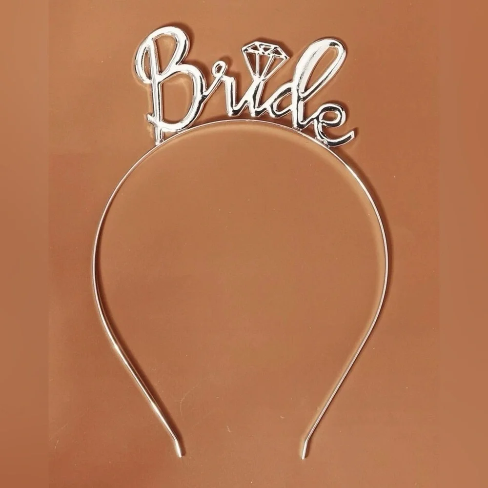 NIP Silver & Gold Bride Headband - Bridal Shower & Bachelorette Party Accessory